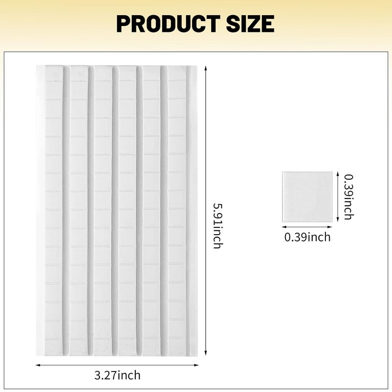 SUMAJU 102 Pcs Adhesive Sticky Tack Putty, Removable Poster Tacky Putty Non-Toxic Reusable Wall Safe Tacky Mounting Putty for Hanging Pictures, Photo, Cleaning, Nail (White) - Image 2