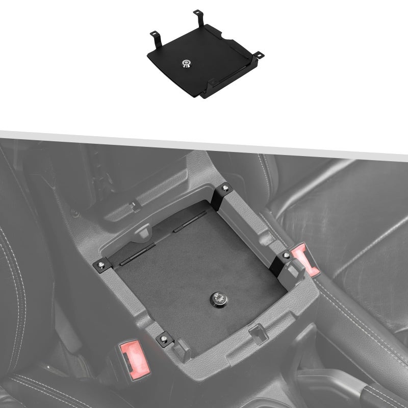Jimen for JLJT Lock Box Center Console Locking Lid Safe Armrest Storage Compatible with Jeep Wrangler JL Gladiator JT 20182024