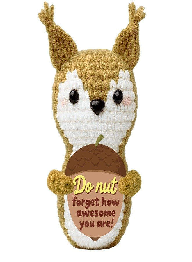 GiftMark Class of 2026 Graduation Gifts, Handmade Encouragement Crochet Squirrel, Cute Fall Office Desk Decor Keepsake for Students Friends, Positive Crochet Animal Gift for Him Her Boyfriend Girlfriend - Image 1