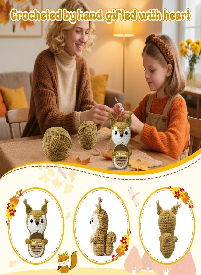 GiftMark Class of 2026 Graduation Gifts, Handmade Encouragement Crochet Squirrel, Cute Fall Office Desk Decor Keepsake for Students Friends, Positive Crochet Animal Gift for Him Her Boyfriend Girlfriend - Image 2