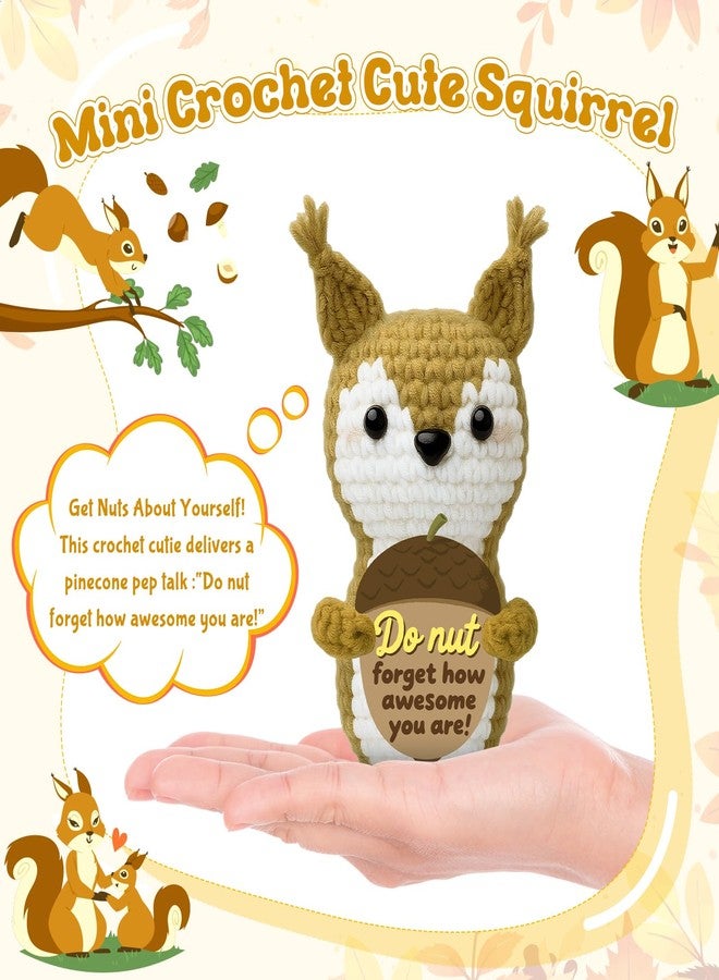 GiftMark Class of 2026 Graduation Gifts, Handmade Encouragement Crochet Squirrel, Cute Fall Office Desk Decor Keepsake for Students Friends, Positive Crochet Animal Gift for Him Her Boyfriend Girlfriend - Image 3