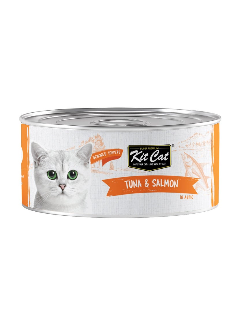 كيت كات 24 قطعة في علبة طعام رطب للقطط بالتونة والسلمون منزوع العظم 80 جرام - Image 2
