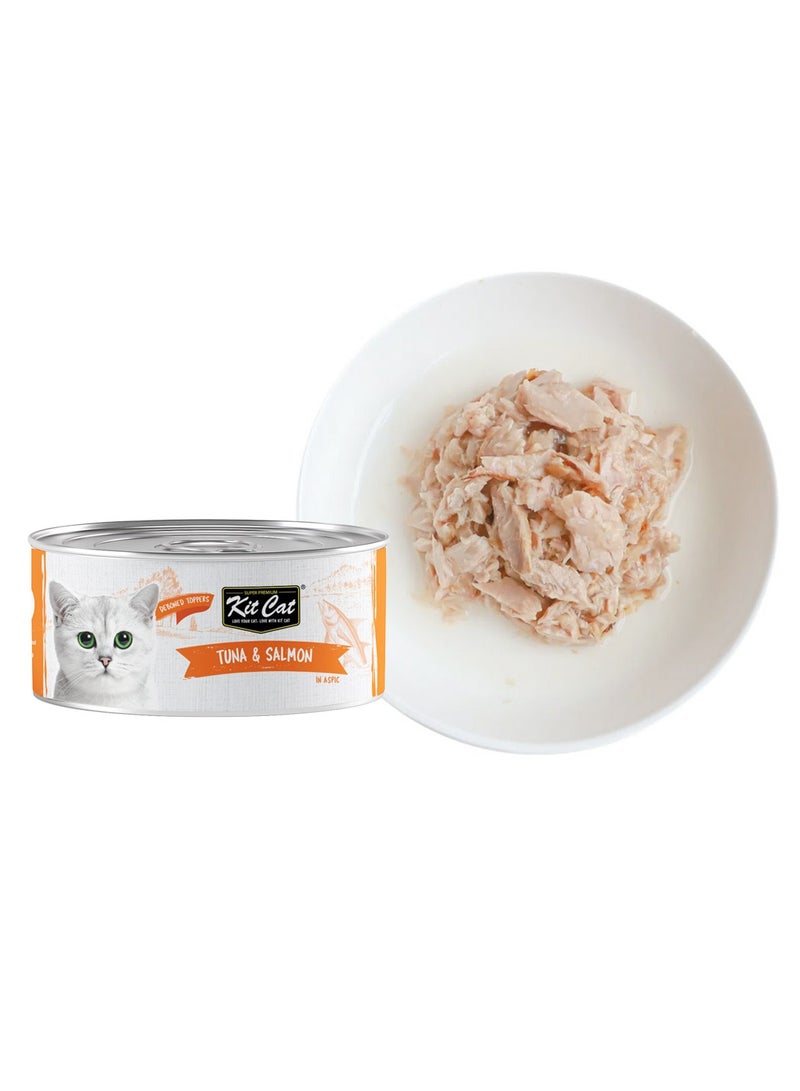كيت كات 24 قطعة في علبة طعام رطب للقطط بالتونة والسلمون منزوع العظم 80 جرام - Image 3