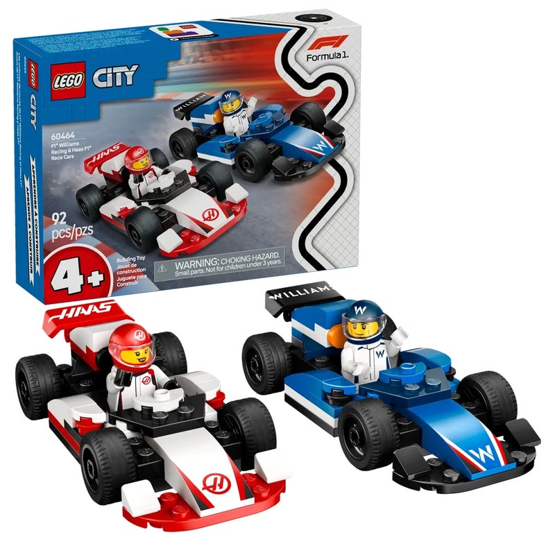 LEGO - City F1 Williams Racing & Haas F1 Race Cars 92 Pieces - 60464 - Image 2