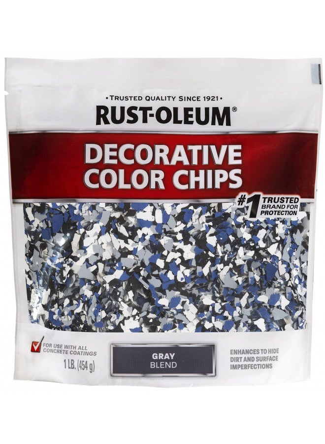Rust-Oleum 301359 Decorative Color Chips, Gray Blend, 1lb(454g) - Image 1