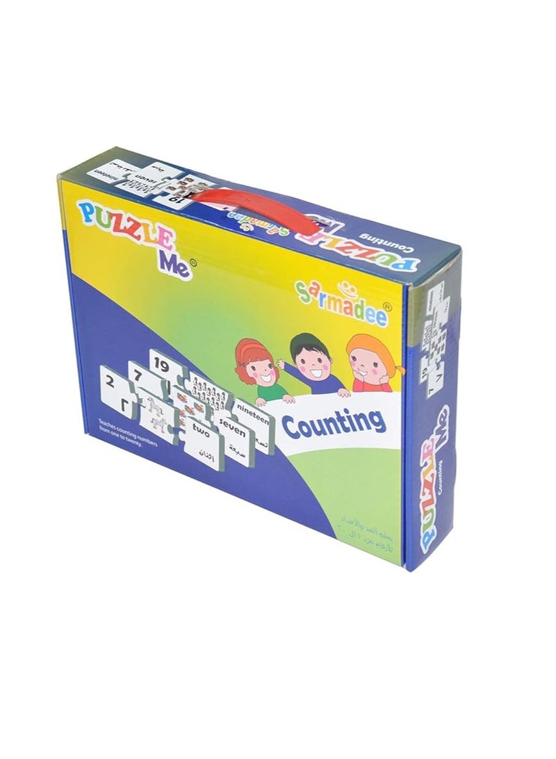 FIS Sarmadee Back to School Series Arabic Numbers 3 Pieces Puzzle Counting (60 Pieces) (Arabic-English) SAEDPM-2202 - Image 3