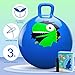 PlayZap كرات هوبير للأطفال من بلاي زاب 38 18 بوصة كرة قفز مع مقبض 18 كرة قفز قابلة للنفخ 45 سم ألعاب قفز في الحديقة هدايا للبنات والأولاد - Image 4