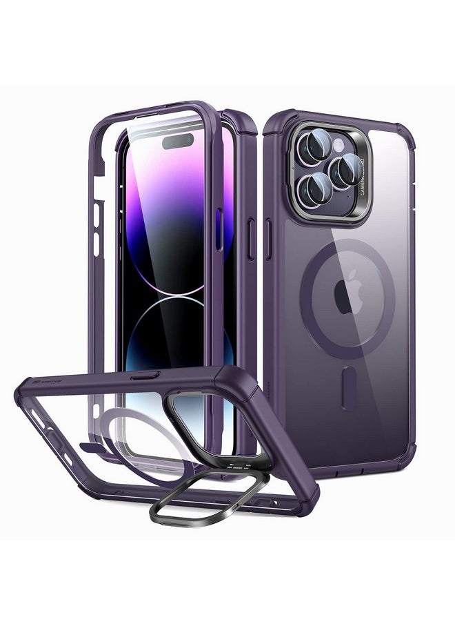 اي اس ار جراب ESR لهاتف iPhone 14 Pro Max، متوافق مع MagSafe، مقاوم للصدمات بالكامل، حماية من الدرجة العسكرية، TPU+PC، جراب هاتف مغناطيسي لهاتف iPhone 14 Pro Max، غطاء مسند للصدمات، شفاف بنفسجي  - Image 1