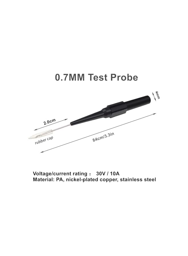 PROMASS promass 10 Pack Auto Repair Test Probe, Back Probe kit,Test Leads Probes 4mm Banana Plug,utomotive Diagnostic Test Accessories Repair Tools Needle 0.7mm (Red and Black)  - Image 4