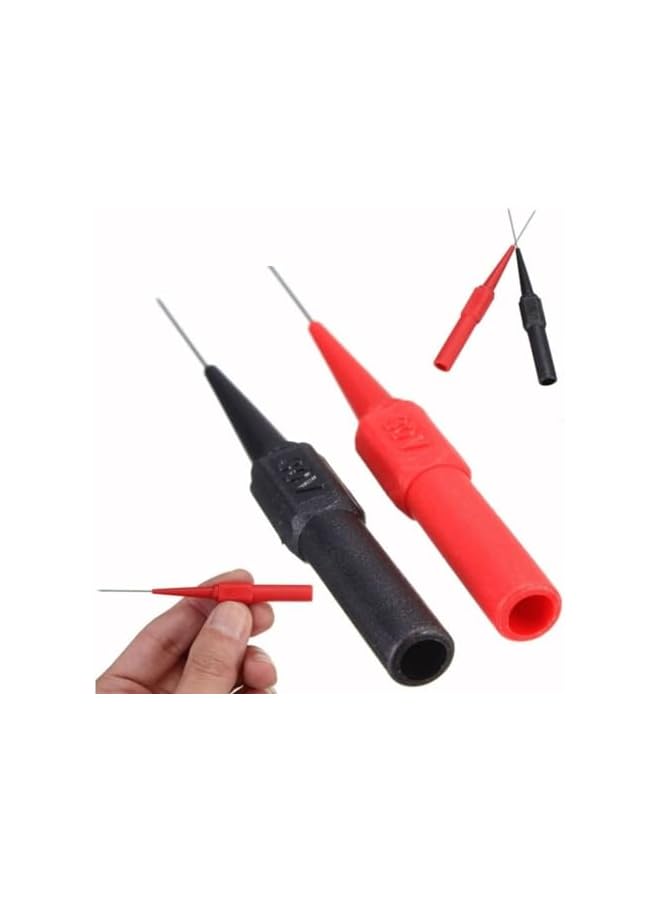 PROMASS promass 10 Pack Auto Repair Test Probe, Back Probe kit,Test Leads Probes 4mm Banana Plug,utomotive Diagnostic Test Accessories Repair Tools Needle 0.7mm (Red and Black)  - Image 2