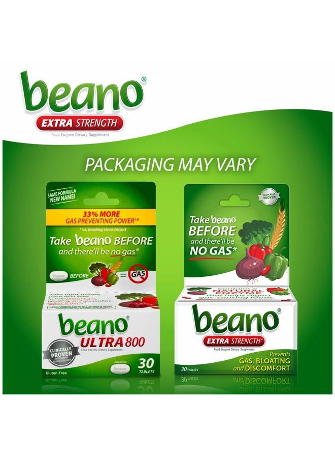Beano Tablets- Take Beano To Help Digest Gas Causing Foods-30 Tablets Per Box, 4 Boxes Total-Packaging May Vary - Image 2