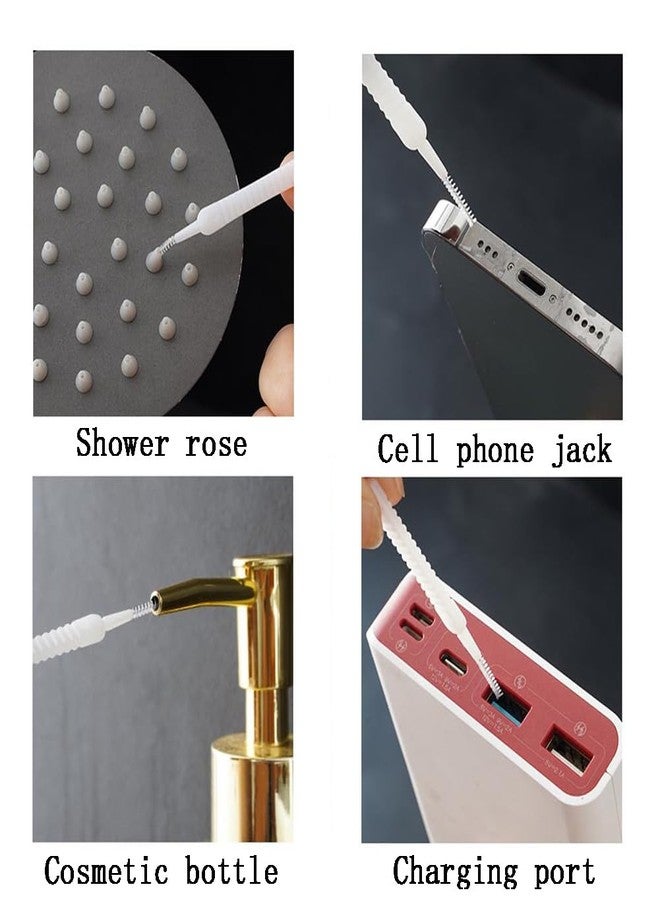 Gozaqe 20PCS Shower Nozzle Cleaning Brush,Shower Cleaner Pin Brush,Mini Gap Cleaning Brush be Suitable for Shower Nozzle,Cell Phone, Headphone Socket - Image 5