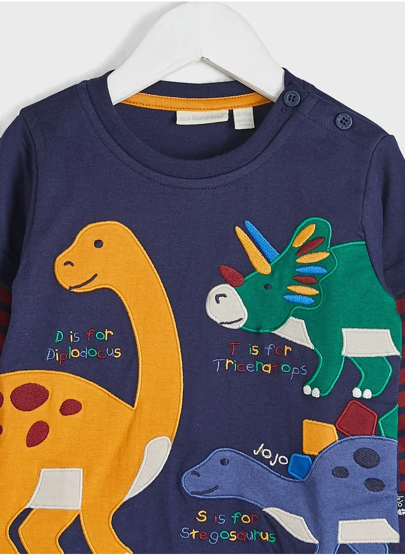 JoJo Maman Bebe Kids Dinosaurs Print T-Shirt