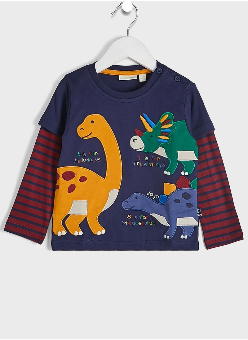JoJo Maman Bebe Kids Dinosaurs Print T-Shirt