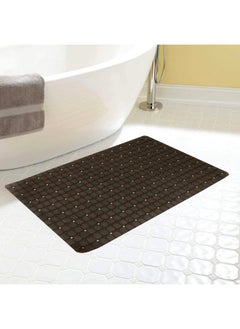 Kuber Industries Kuber Industries Non Slip Shower Mat|Bath Mat with Drain Holes |Suction Cups to Keep Floor Clean|Pack of 2 |Brown  - Image 2