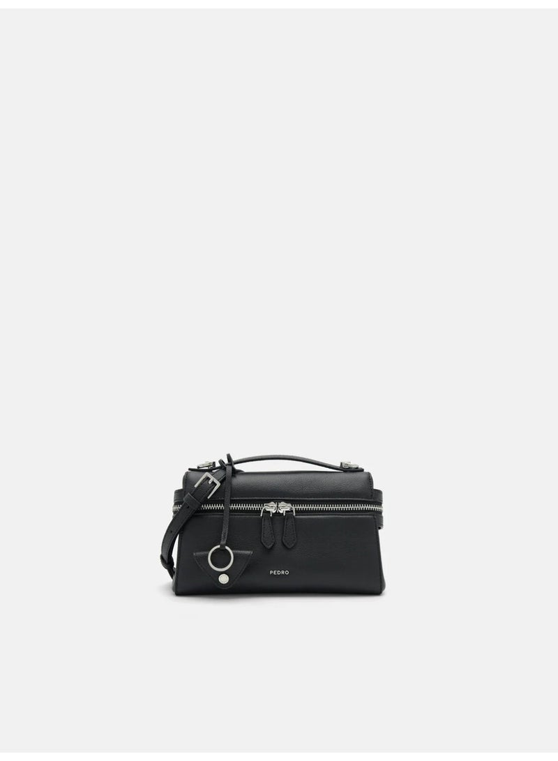 Pedro Alyssa Leather Shoulder Bag - Black - Image 1