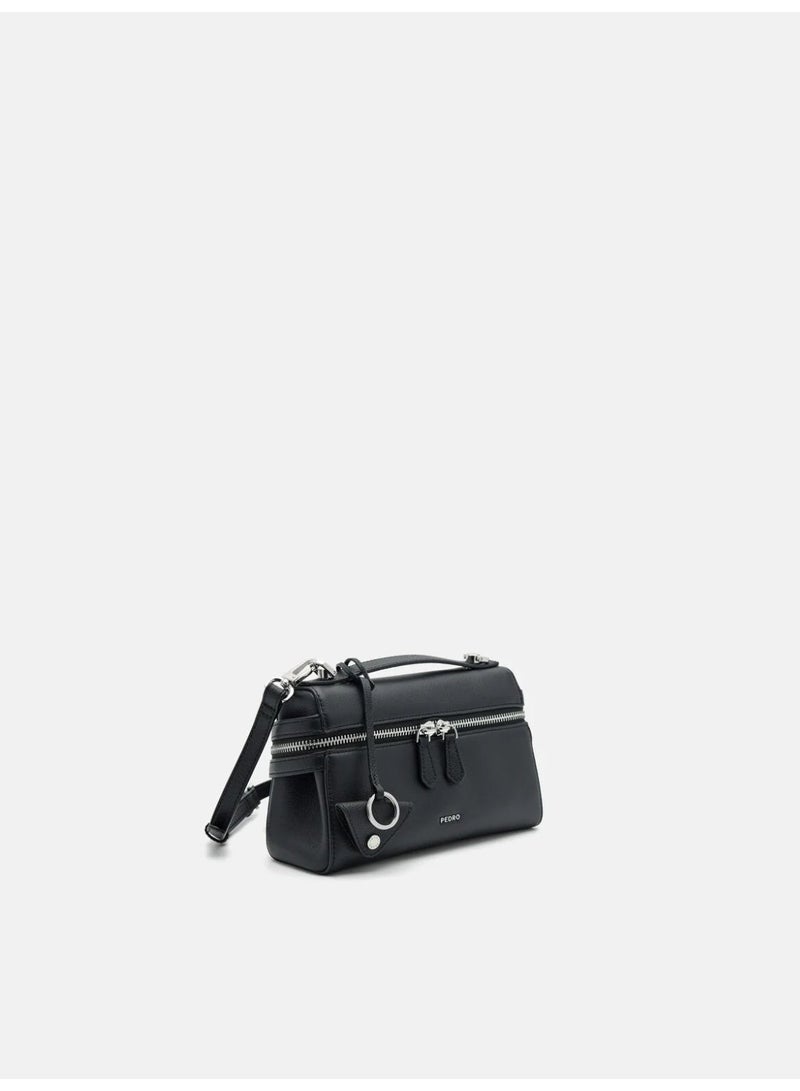 Pedro Alyssa Leather Shoulder Bag - Black - Image 3