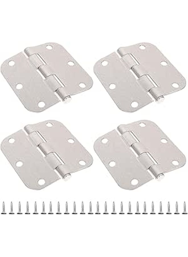 Matte Black 4 Pack 3.5 Inch Heavy Duty Door Hinges 6 Hole With 5 8 Inch Radius Corners - Image 1