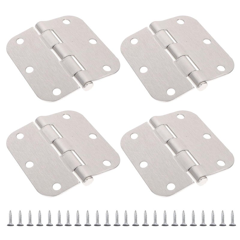 Matte Black 4 Pack 3.5 Inch Heavy Duty Door Hinges 6 Hole With 5 8 Inch Radius Corners - Image 2