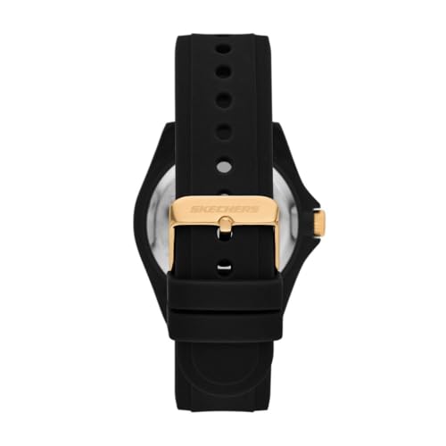 Skechers Women's Rosencrans Three Hand Date Black Silicone Watch - Image 3