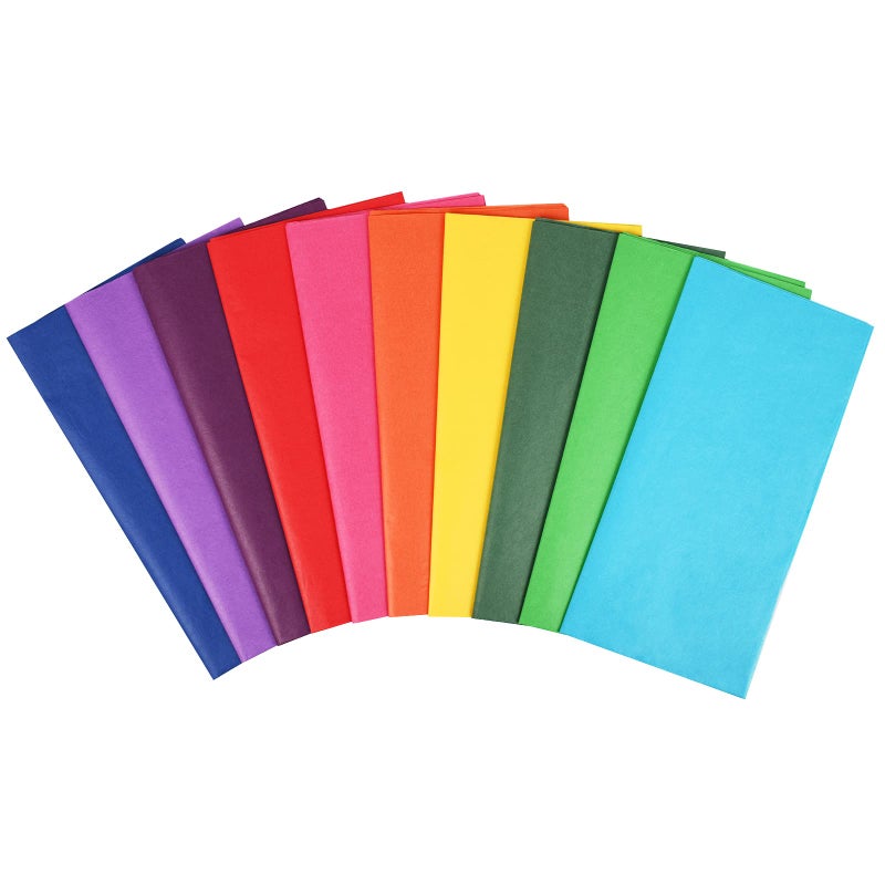 Simetufy 60 Sheets Rainbow Colored Tissue Paper for Gift Bags 10 Bold Colors 20 x 20 Inch Gift Wrapping Bulk for Crafts Gifts Mothers Day