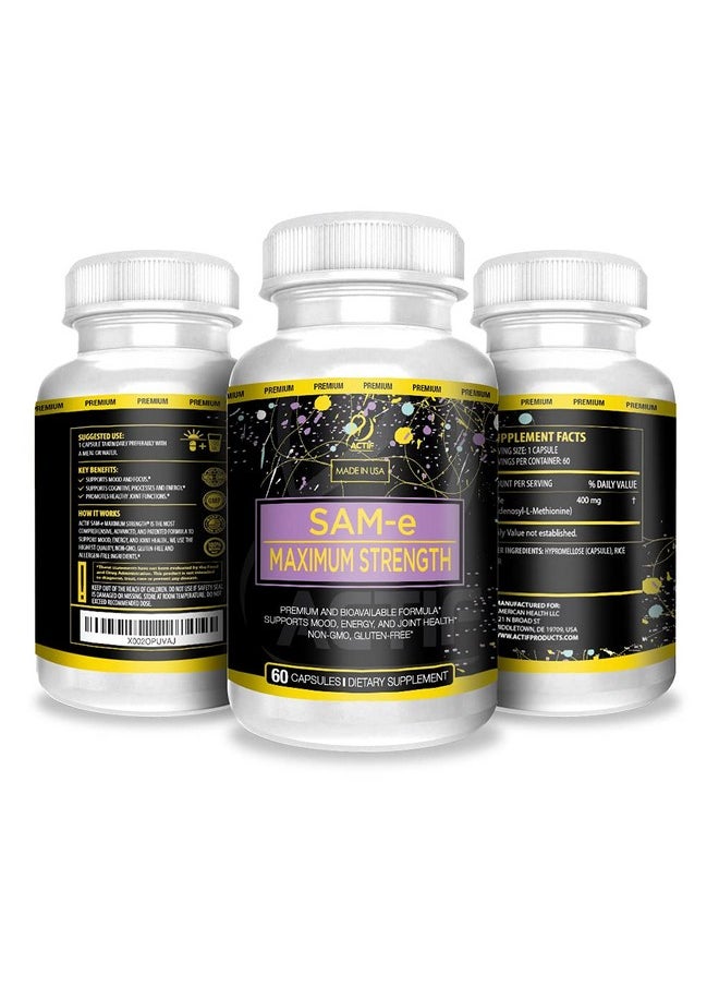 Actif - Same Maximum Strength With 400Mg High Absorption Same For Joint Support Mood And Energy Non Gmo 60 Count Made In Usa - Image 1