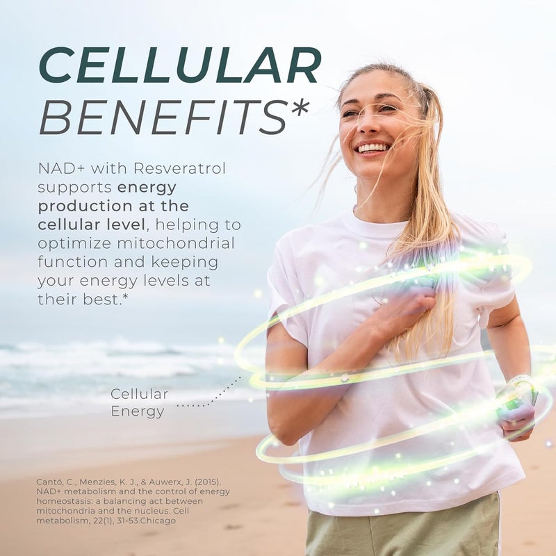 Neurogan كبسولات نيروجان NAD مع ريسفيراترول 11 نسبة 1200 ملغ لكل حصة 90 حبة صحة خلوية مكملات الشيخوخة الصحية طاقة دعم المناعة مكمل نيكوتين أدينين دينوكليوتيد NAD - Image 5