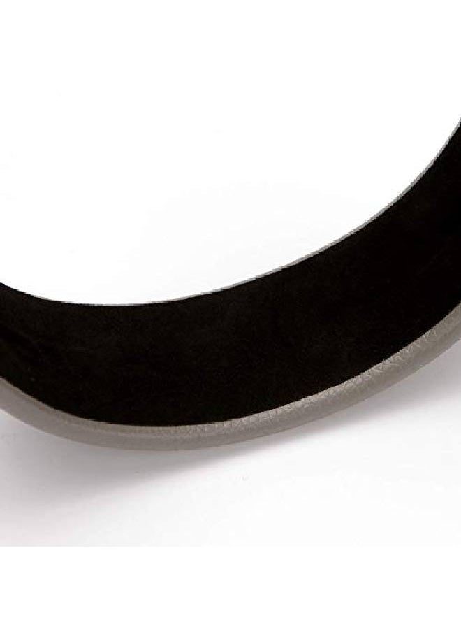 LONEEDY - 1.7 Inch Leather Hard Headband Wide Headband Padded Headband Hairband For Women (White) - Image 1