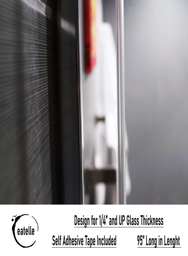 eatelle Vinyl Bulb Translucent Shower Door Seal for 1/4" (6mm) Gap with Pre-Applied 3M Tape, Adhesive Bathroom Seal Strip for 1/4" Thick Glass and UP(3/8, 1/2 Glass) 95 Inch Long - Image 3