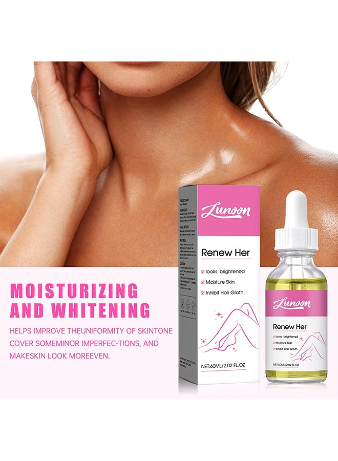LUNOON Renew Her, Natural Skin Renew Oil for Dark Spots,Help Ingrown Hair,Beneficial Nourishing Moisturizing for Women All Skin 60ml - Image 4