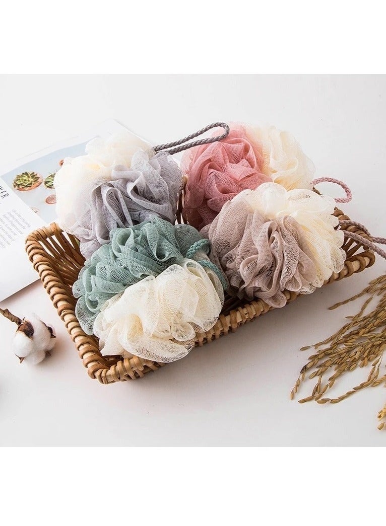 Vision 4 Pack Soft and Fluffy Exfoliating Bath Ball Mesh Body Scrub Mesh Loofah Shower Sponge Ball Pouf Shower Ball Mesh Scrubber Exfoliating Mesh Sponge Body Cleansing Bath Bubble Ball Combo 1 - Image 3
