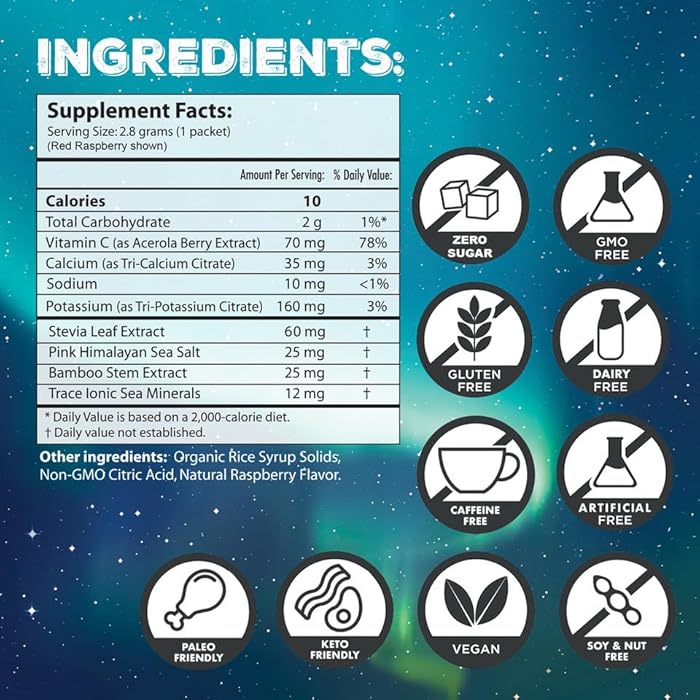 Superieur Electrolyte Powder Packets - Vegan Electrolyte Hydration Powder w/Sea Minerals - Keto Friendly, Non-GMO, Zero Sugar Electrolyte Supplement-Healthy Sports Drink -Sampler Pack (20 Packets) - Image 4