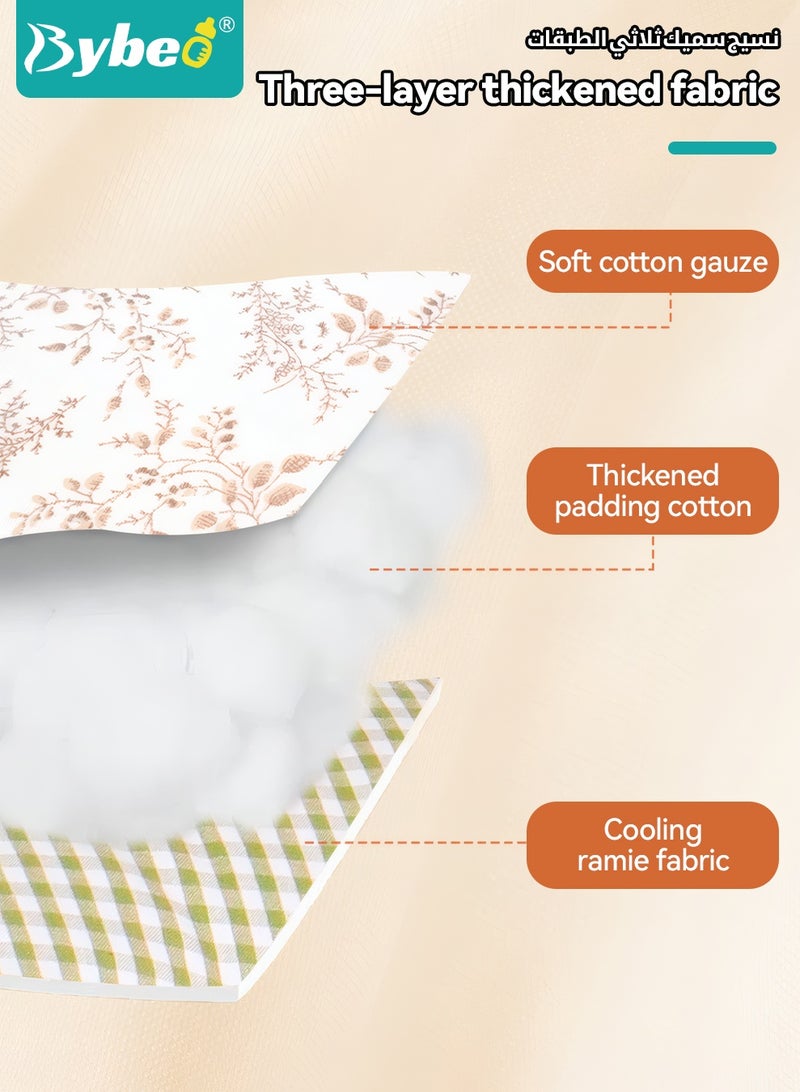 Bybeo Baby Stroller Cushion Pad, Universal Baby Car Seat Pad Liner, Double-Sided Use Infant Stroller Mat, Toddler Car Seat Insert Cushion, Baby Carriage Cushion Liner for Newborn Boys Girls - Image 4