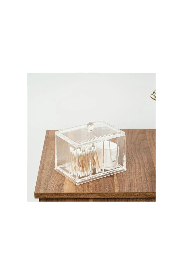 Makeup cotton organizer with internal dividers - Image 2