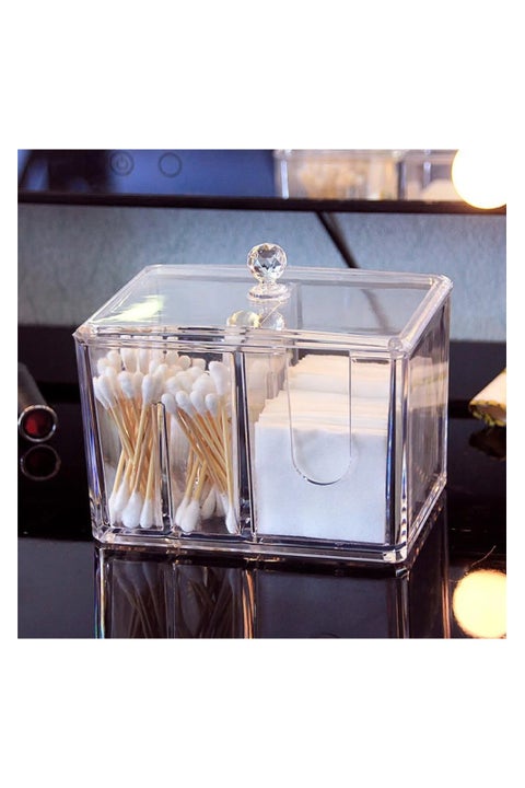 Makeup cotton organizer with internal dividers