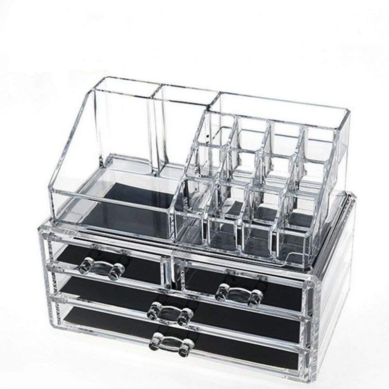 CPEX 4 Drawers Cosmetic Organizer Clear Acrylic Jewellery Box Makeup Storage Case Acrylic Makeup Organizer Cosmetic Organiser Box - Image 3