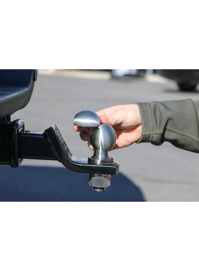 Weigh Safe Clamshell - Stainless Steel Tow Ball Adapter - Converts 2" Tow Ball to 2-5/16" - Universal Fit - Premium Hitch Accessory - Image 4