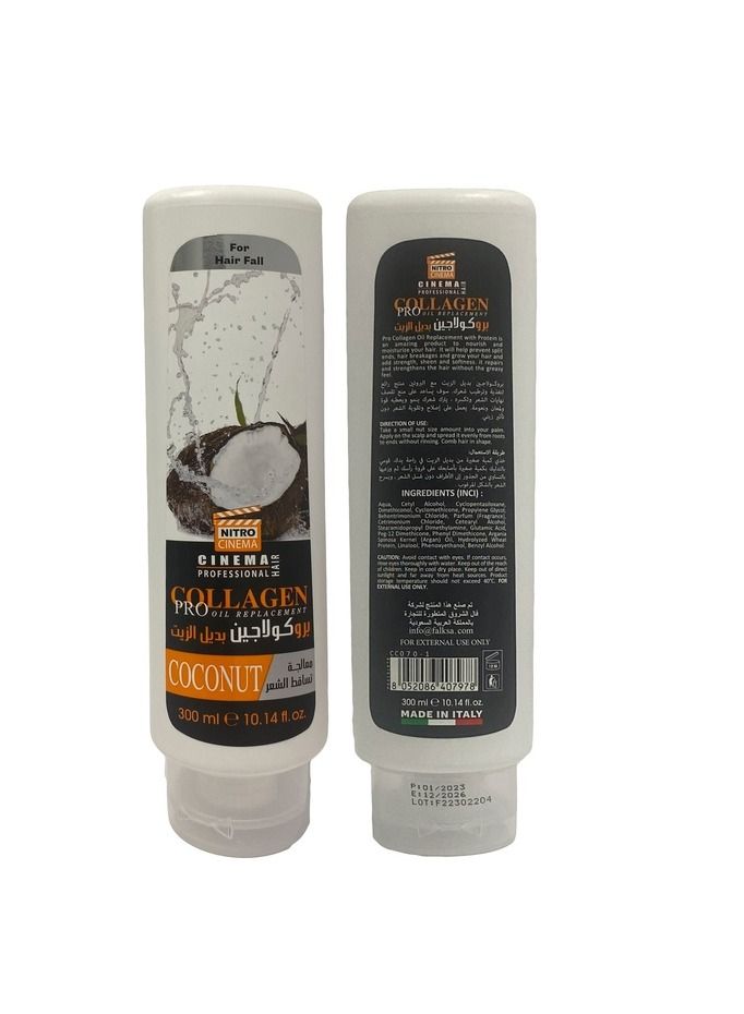 NITRO CINEMA Pro Collagen Coconut Oil Replacement for Hair Loss 300 ml - Image 2