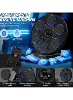 FARROBIZZ New Model Music Boxing Machine with Boxing Gloves,Smart Bluetooth Music Wall Mounted Boxing Target,Boxing Training Boxing Equipment for HomeWorkout,Indoor and Gym  - Image 3