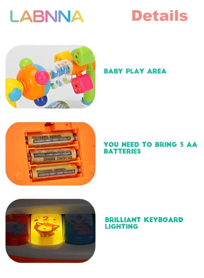 LABNNA لعبة موسيقية للأطفال ، لوحة مفاتيح موسيقية ، مجموعة البيانو ، لعبة تعليمية مضيئة ، ألعاب مونتيسوري التعليمية المبكرة للأطفال الصغار ، أعياد ميلاد الأولاد والبنات - Image 5