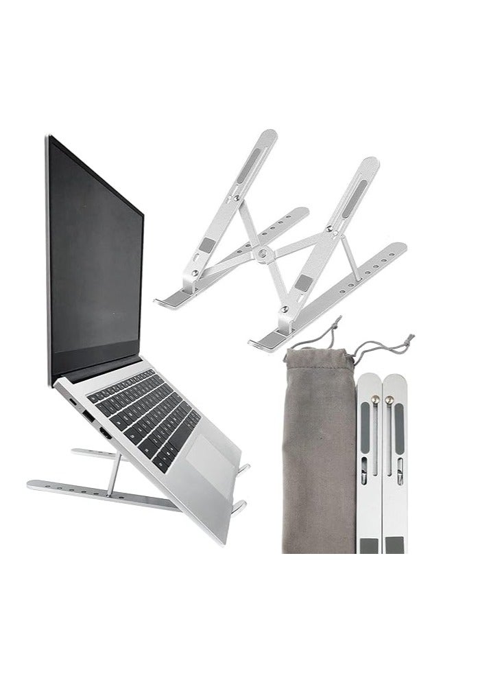 حامل لاب توب محمول قابل للتعديل والطي ومضاد للانزلاق بسبع زوايا، للمكتب مناسب لاجهزة الكمبيوتر واللاب والماك بوك اير والثينك باد والتابلت والايباد - Image 2