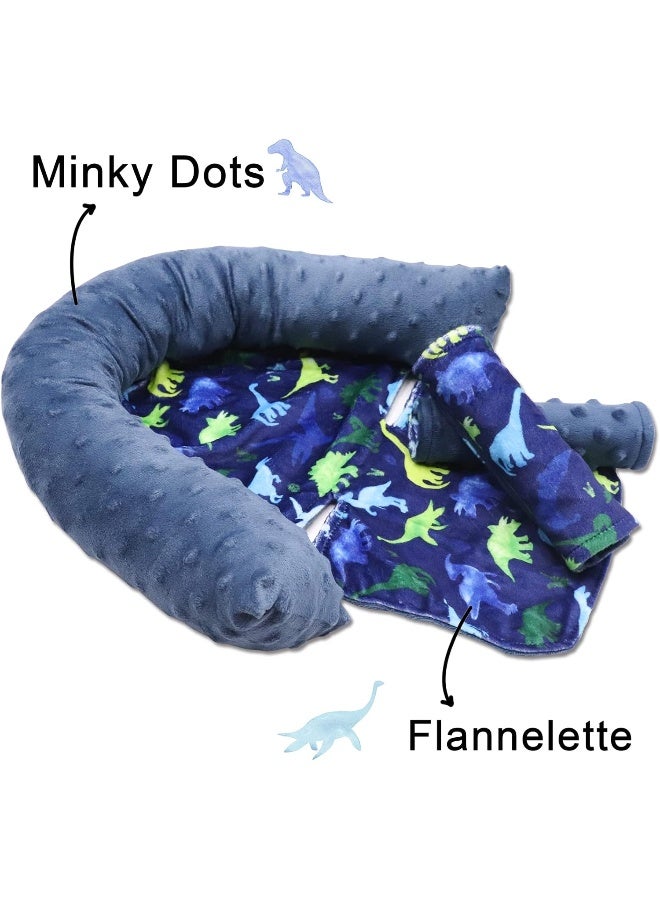 TANOFAR Baby Carseat Headrest, Dinosaur Baby Carseat Head Support and Strap Cover, Minky Infant Head Support Pillow, Toddler Headrest Cushion Pad for Carseat Canopy Strollers Carrier - Image 2