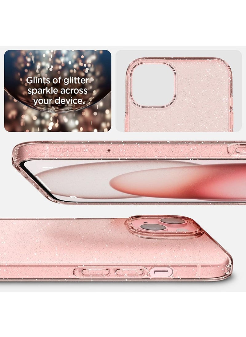 Spigen Liquid Crystal Glitter for iPhone 15 Plus Case Cover - Rose Quartz  - Image 3