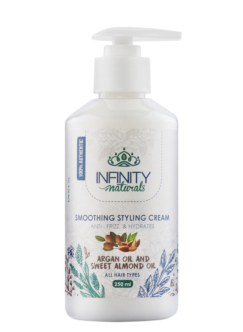 Infinity Naturals Smoothing Styling Cream  Argan Oil & Sweet Almond Oil for all hair type 