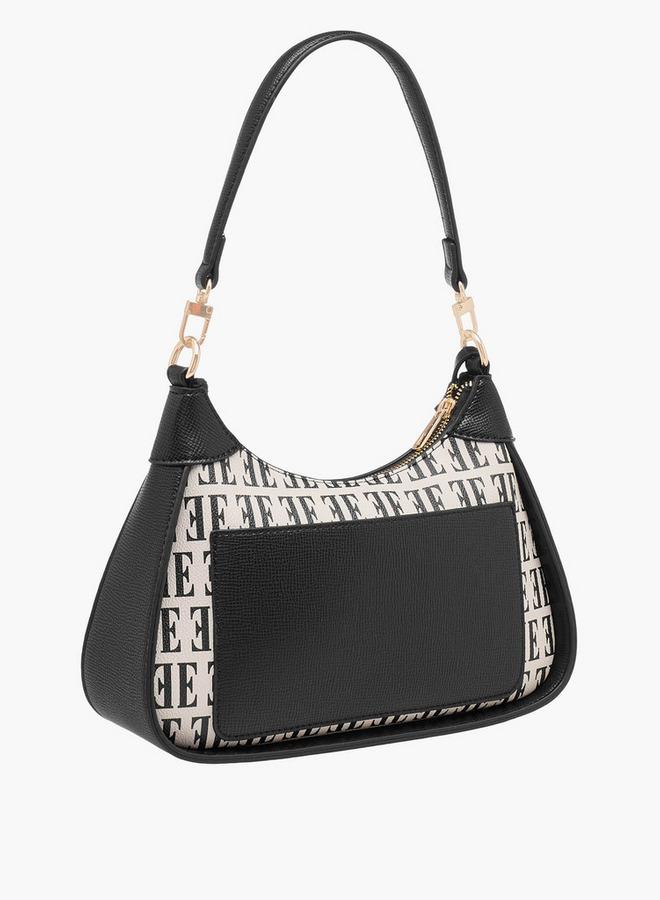 ايل حقيبة كتف بطبعة شعار مع حزام قابل للفصل - Image 4