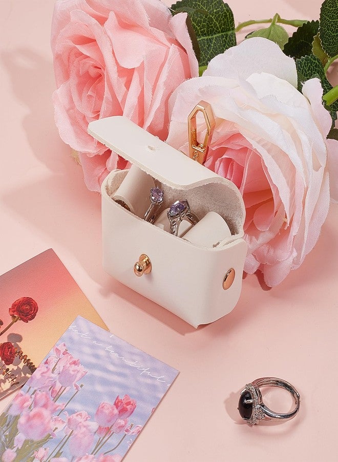 NICENEEDED Dog Collar Ring Box, Ring Bearer Pillows for Dog Collar, White Leather Wedding Ring Pillow Box with Love Stickers for Pet for Proposal Engagement Wedding Ceremony - Image 3