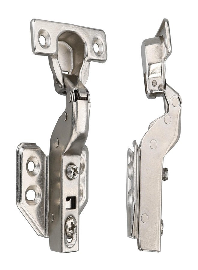 Luokim 26mm Mini Cup Soft Close Hinge for Thin Door Inset Concealed Cabinet Hinge with Screws Nickel Finish 2 Pcs - Image 4