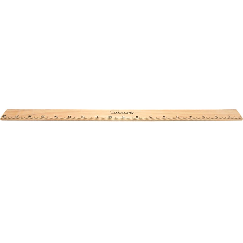 Westcott 05018 Beveled Wooden Ruler with Single Metal Edge, 18 Inch - Image 4