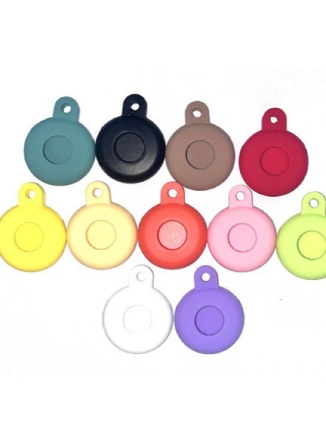 Generic - Suitable For Apple Airtag Tracker Silicone Protective Cover Anti-lost Device Macaron Color Protective Cover-Color:Violet-Applicable Model:airtag - Image 1