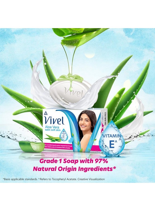 Vivel Aloe Vera Bathing Soap With Vitamin E For Soft Glowing Skinrefreshing Fragrancecombo Pack 150G (Pack Of 4) - Image 3